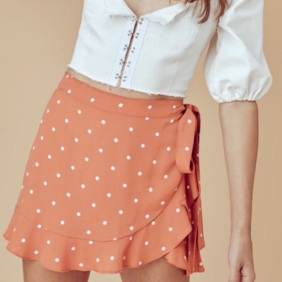 For Love And Lemons Natalia dot skort copper small - Picture 4 of 9